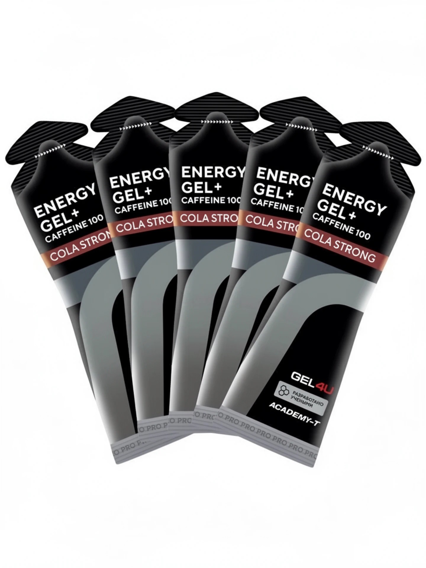 Набор энергетических гелей с кофеином GEL4U Energy GEL + Caffeine 60 г кола - 2