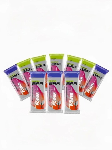 Набор высокоуглеводных батончиков PowerUp Muesli яблоко-корица-черника