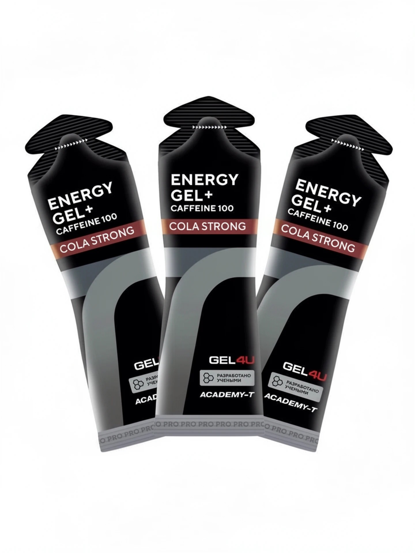Набор энергетических гелей с кофеином GEL4U Energy GEL + Caffeine 60 г кола