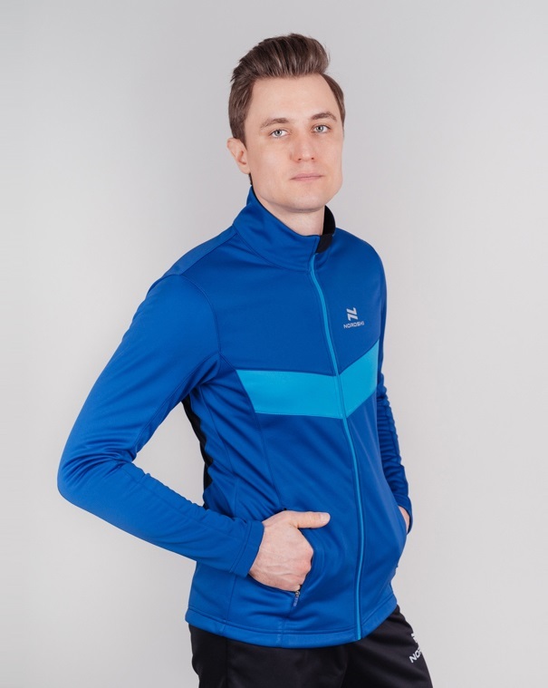 Nordski Base тренировочная куртка мужская true blue-blue