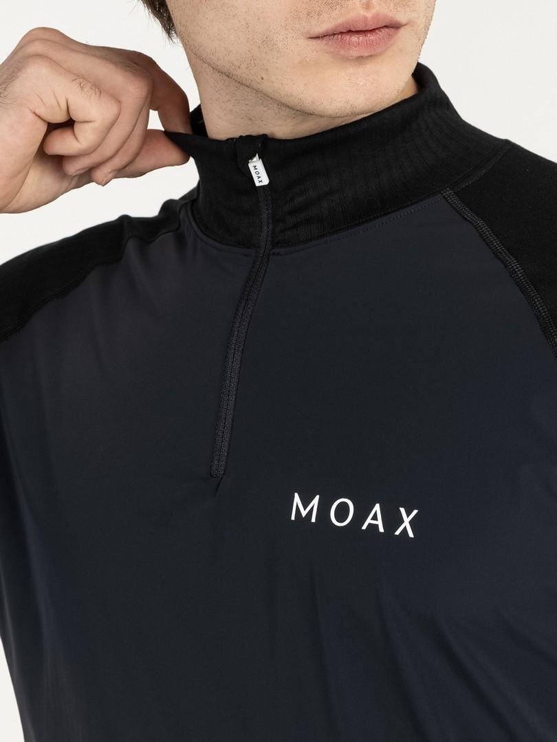 Мужская терморубашка с ветрозащитой Moax Race Wind LS черная - 5