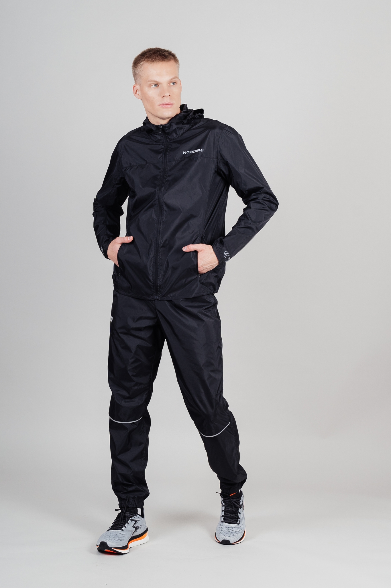 Мужской беговой костюм Nordski Rain black