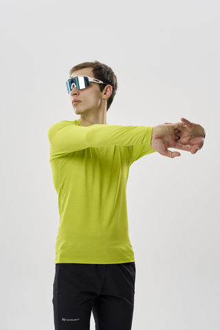 Мужская тренировочная футболка с длинным рукавом Nordski Pro lime