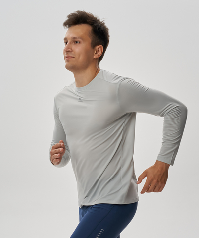 Футболка для бега с длинным рукавом Nordski Run 2.0 silver