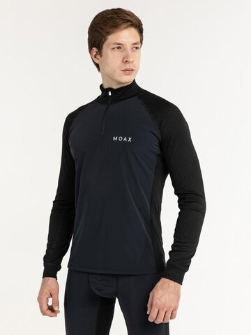 Мужская терморубашка с ветрозащитой Moax Race Wind LS черная