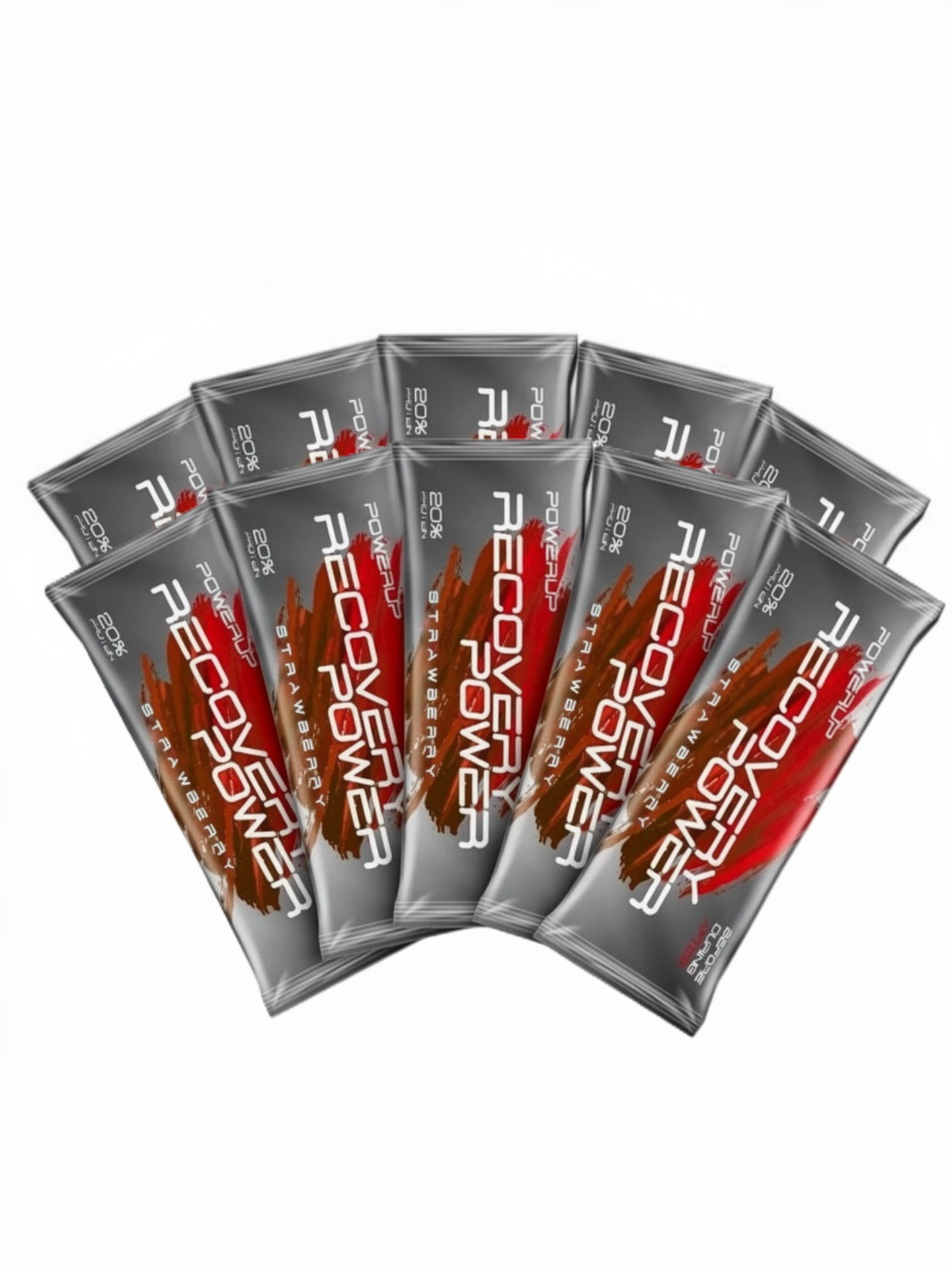 Набор протеиновых батончиков PowerUp Recovery Power 40 г земляника - 3