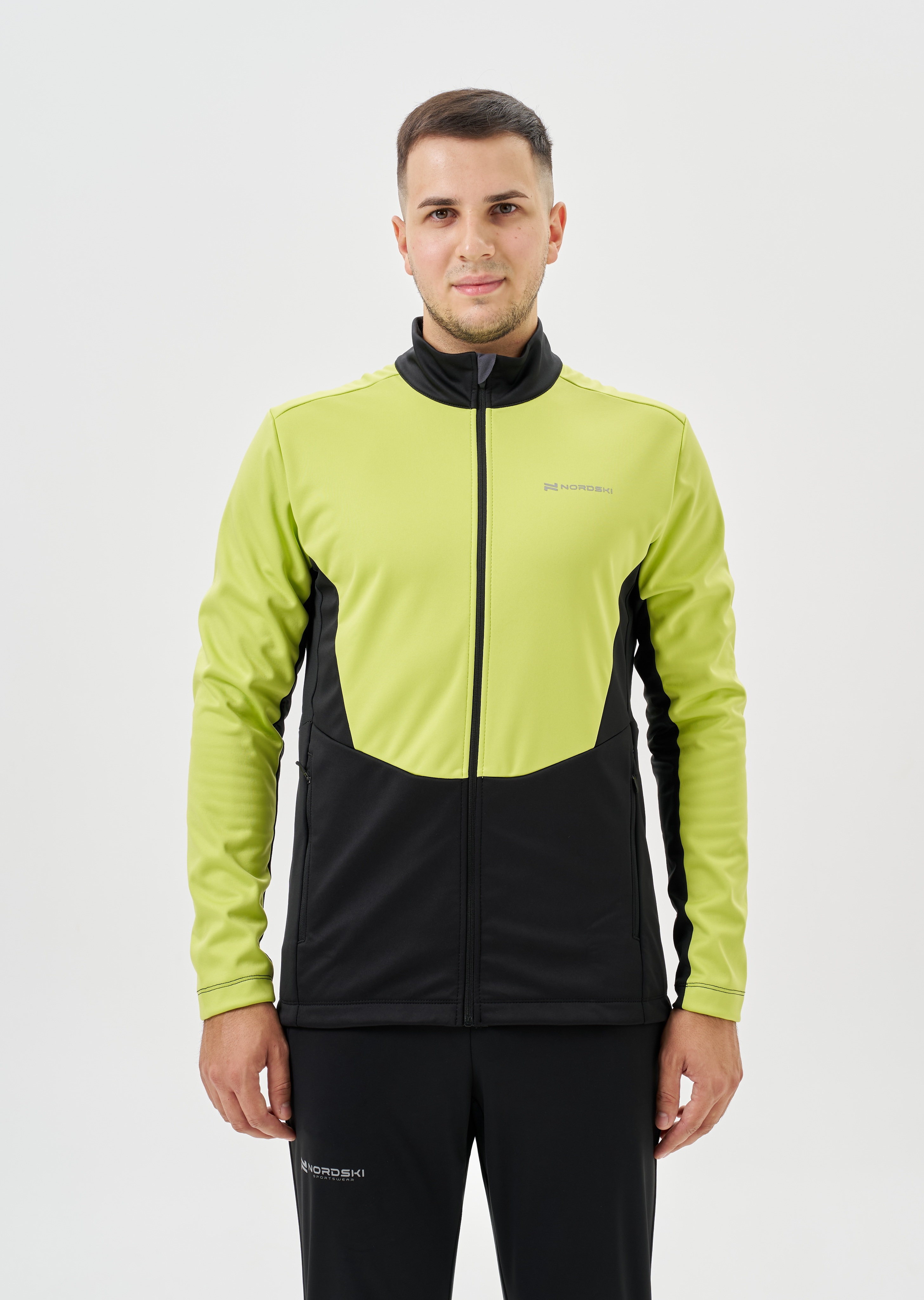 Мужской тренировочный лыжный костюм Nordski Advance lime-black - 8