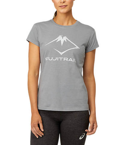 Asics Fuji Trail Tea футболка для бега женская серая