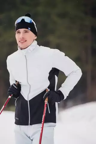 Мужская тренировочная лыжная куртка Nordski Pro pearl blue-black