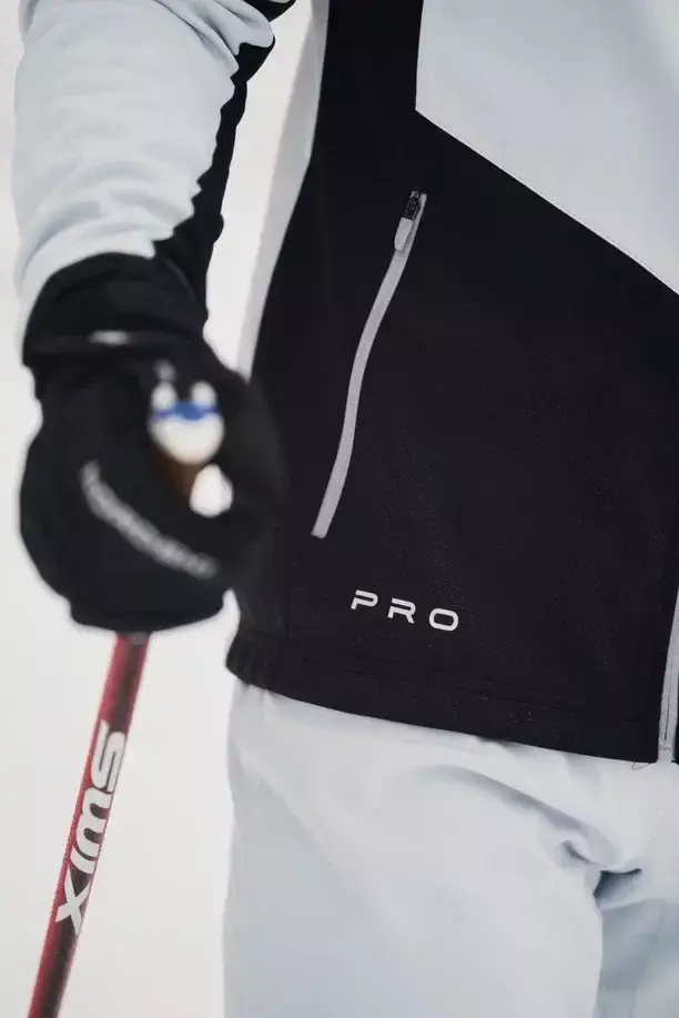 Мужская тренировочная лыжная куртка Nordski Pro pearl blue-black - 5