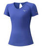 Mizuno Dryaeroflow Tee беговая футболка женская синяя - 1