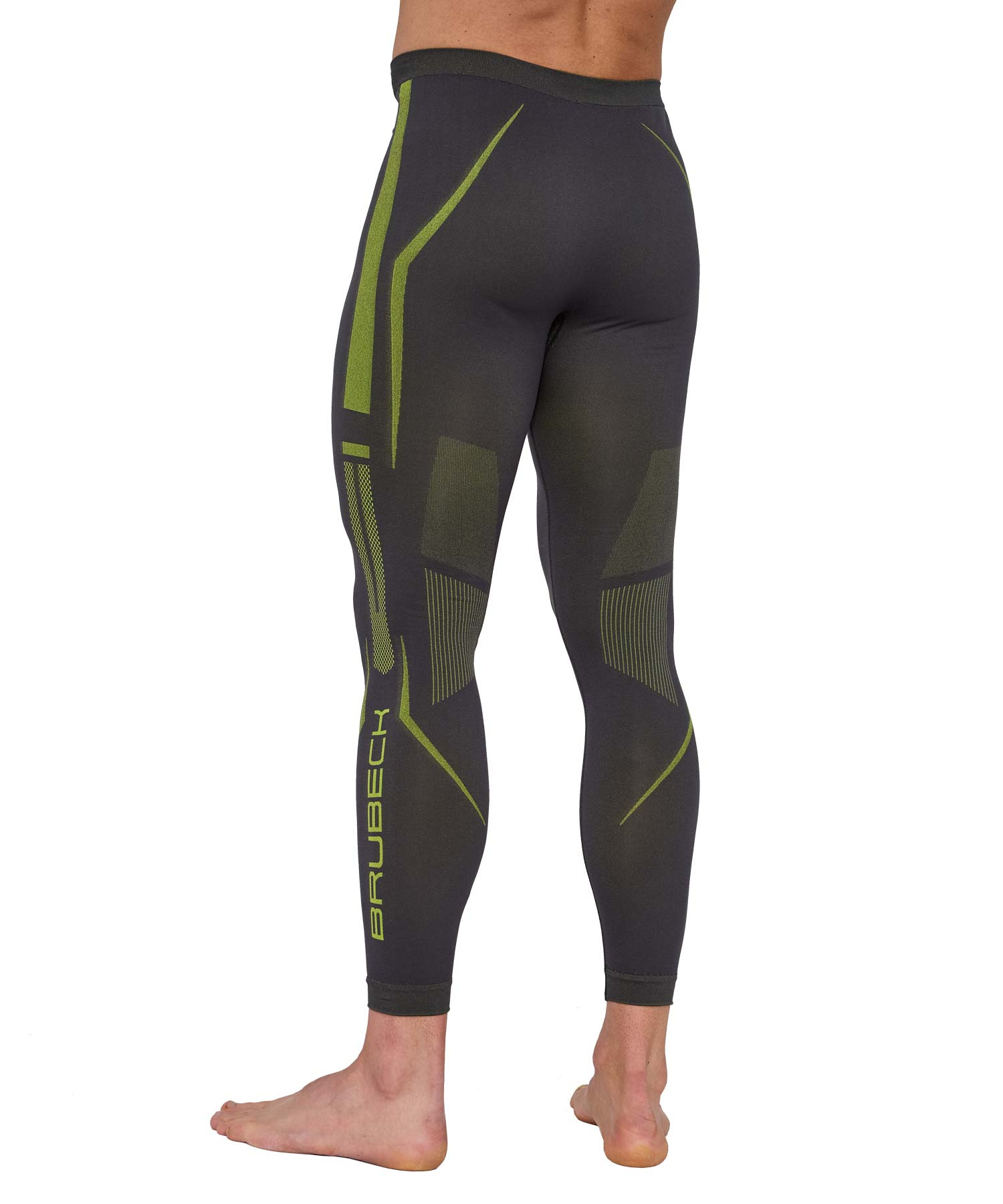 Мужские термокальсоны Brubeck Dry графитовые-лайм - 2