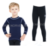 Комплект термобелья из шерсти мериноса Norveg Soft  детский (Blue-Black) - 3