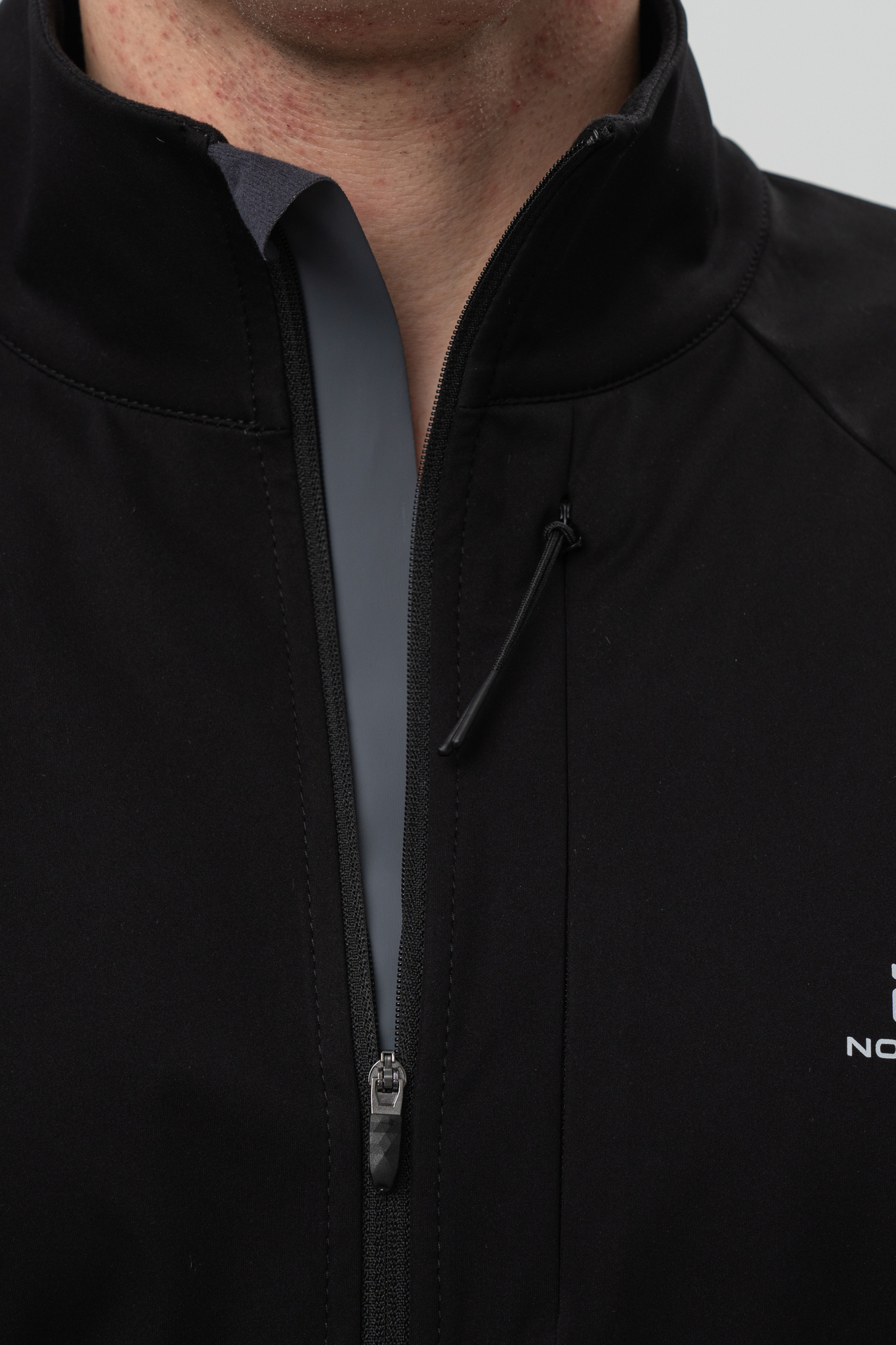 Мужская профессиональная лыжная куртка Nordski Race black-white - 5