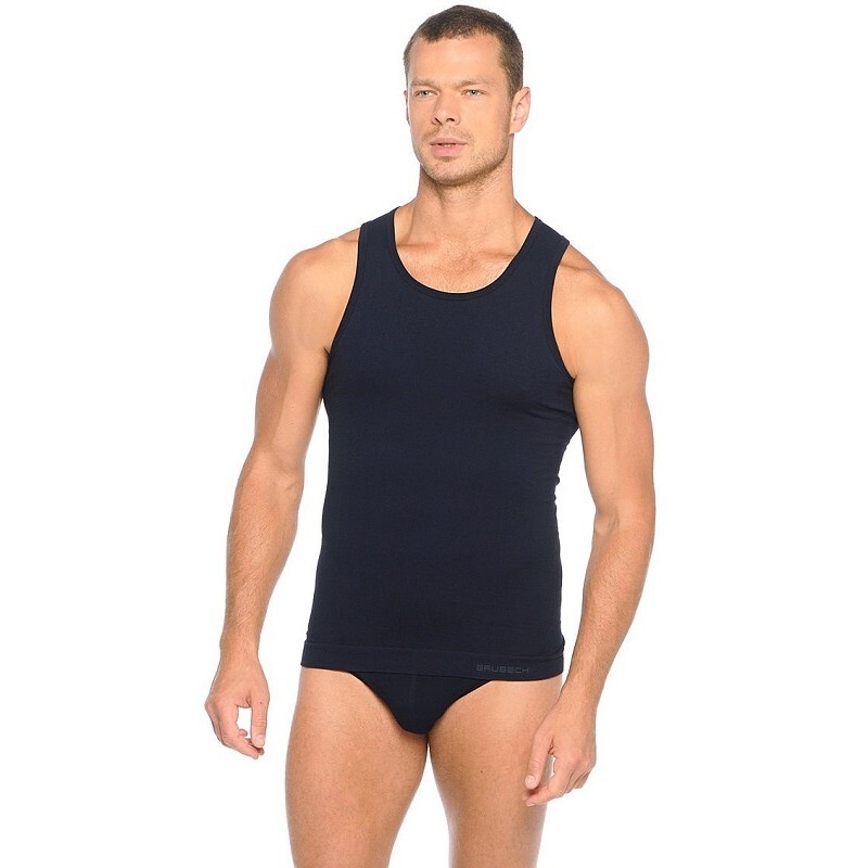 Мужская майка с широкими лямками Brubeck Comfort Cotton синяя