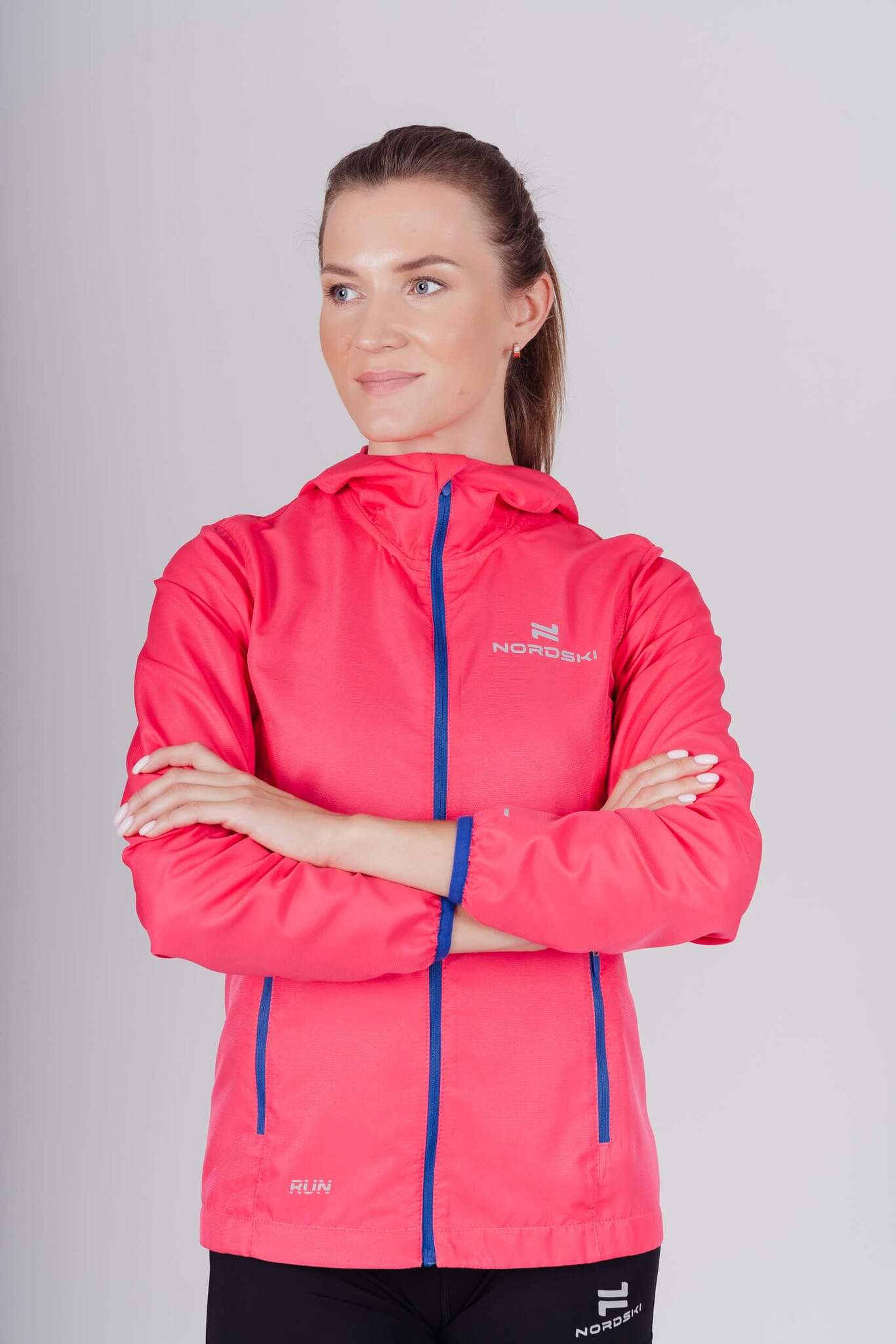 Женская ветровка для бега Nordski Run pink