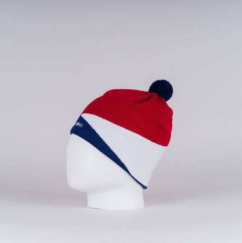 Лыжная шапка Nordski Line red-blue