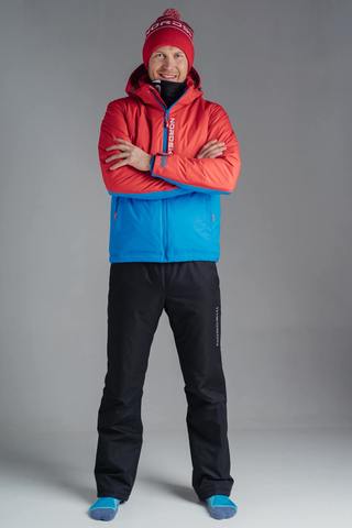 Nordski Montana RUS утепленный лыжный костюм мужской красный-синий