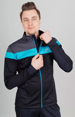 Nordski Drive мужской разминочный лыжный костюм black-blue
