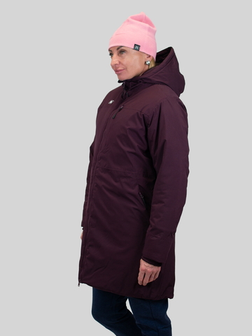 Женская теплая парка Noname Wass Padded Parka WOS dark rasberry
