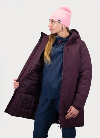Женская теплая парка Noname Wass Padded Parka WOS dark rasberry
