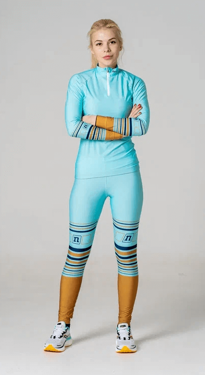 Женский слитный гоночный комбинезон Noname On the Move Race teal-gold - 3