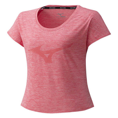 Mizuno Core Rb Graphic Tee беговая футболка женская розовая