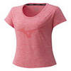 Mizuno Core Rb Graphic Tee беговая футболка женская розовая - 1