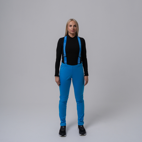 Nordski Premium разминочные лыжные брюки женские blue