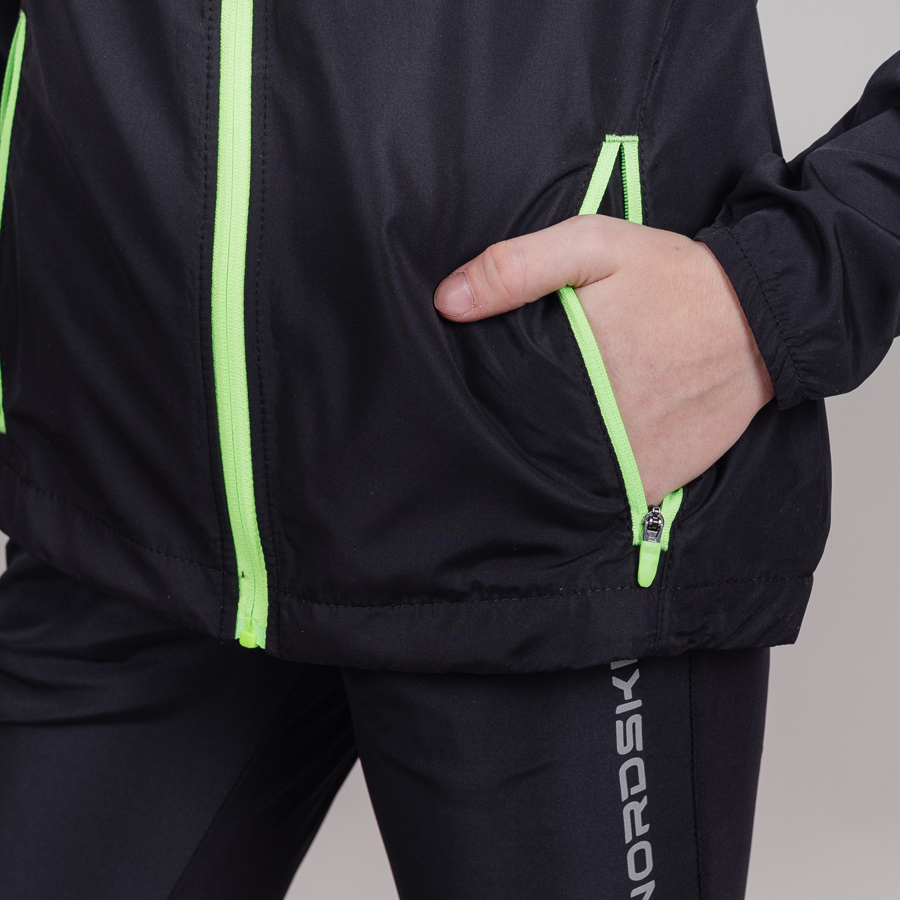 Nordski Jr Motion Premium беговой костюм детский Black-Yellow - 6