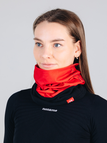 Гибридный флисовый бафф Noname Fleece Neckwarmer black-red