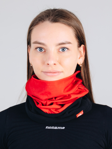 Гибридный флисовый бафф Noname Fleece Neckwarmer black-red