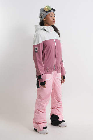 Cool Zone VIBE комбинезон для сноуборда женский белый-розовый