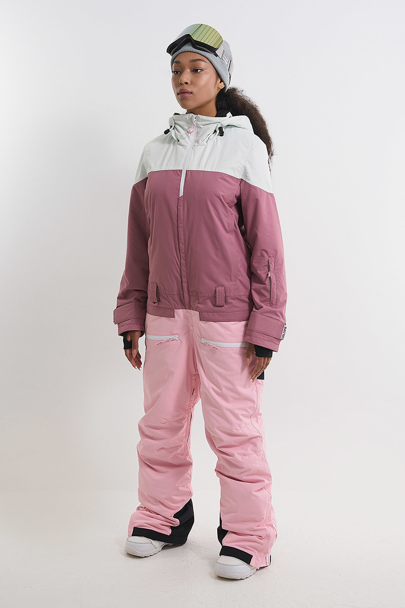 Cool Zone VIBE комбинезон для сноуборда женский белый-розовый - 6