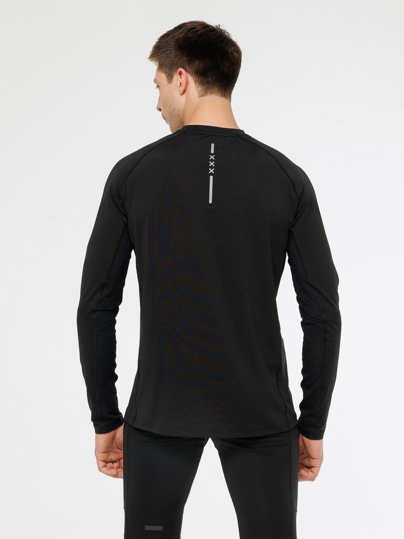 Мужской лонгслив для тренировок Moax Run Lite черный - 4