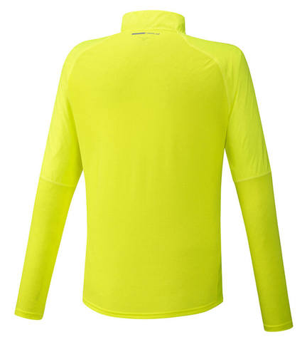 Mizuno Hybrid Dry Aeroflow Ls Hz рубашка для бега мужская желтая