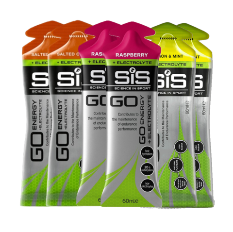 Набор углеводных гелей с электролитами SIS Go Isotonic Gel + Electrolyte 60 мл ассорти 6 шт