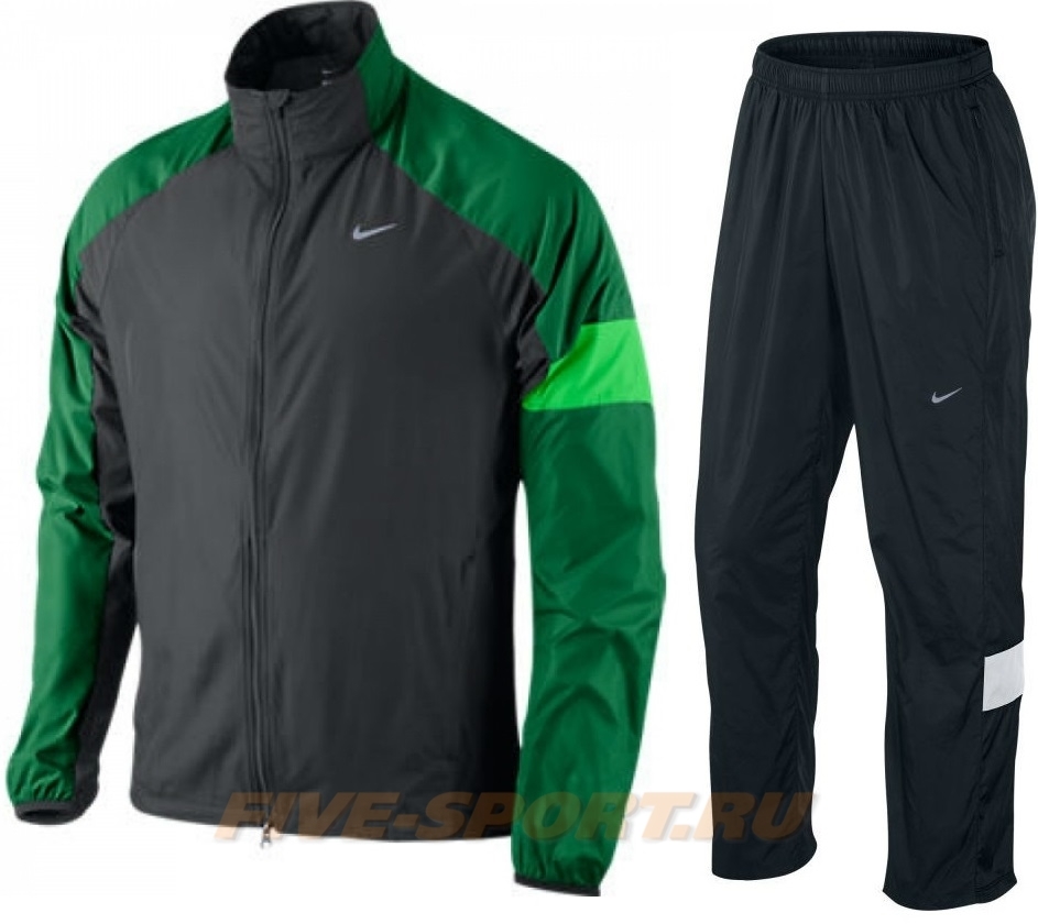 Спортивный костюм для бега мужской Nike Wind Fly green - купить в  интернет-магазине Five-sport.ru