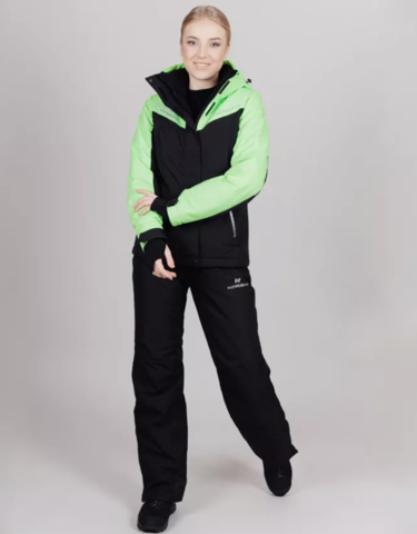 Горнолыжный костюм женский Nordski Extreme black-lime