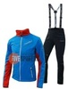 Nordski National Premium разминочный лыжный костюм женский Blue-Black - 1