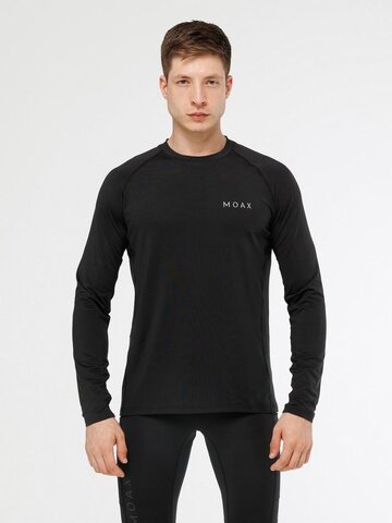 Мужской лонгслив для тренировок Moax Run Lite черный