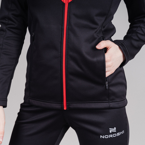 Утепленный лыжный костюм женский Nordski Base Premium black