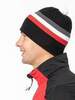 Вязаная шапка с шерстью Moax Tradition Sport Stripe черно-красная - 3