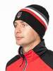 Вязаная шапка с шерстью Moax Tradition Sport Stripe черно-красная - 2
