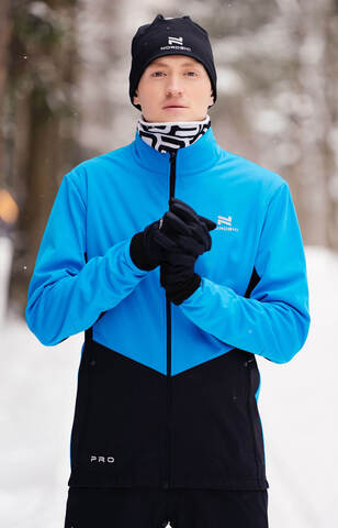 Мужской тренировочный лыжный костюм Nordski Pro light blue-black