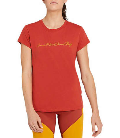 Asics Graphic Tee футболка для бега женская красная