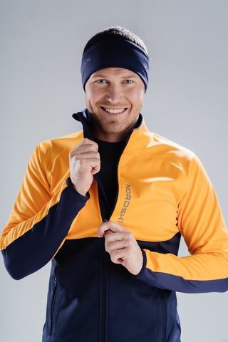 Nordski Premium лыжная куртка мужская orange-blueberry
