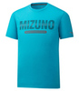 Mizuno Heritage Tee футболка для бега мужская голубая - 1