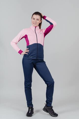 Женский лыжный костюм Nordski Pro candy pink-navy