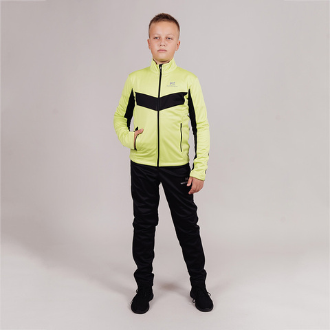 Детская лыжная куртка Nordski Jr Base lime-black